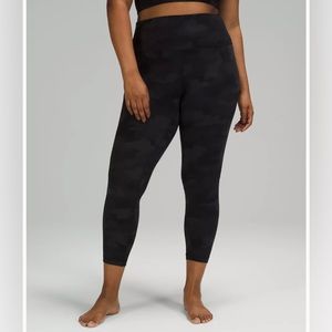 LULULEMON Align Hi-Rise Pant 25” Inseam Sz 14 Incognito Camo Multi Grey Nulu